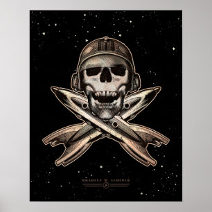 Utrymme Pirat (raketer) poster (16 x 20 tum)