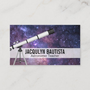 Utrymme Science Telescope Visitkort