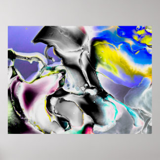 Utrymme. Shiny White Background. Smoke Slate Bild Poster