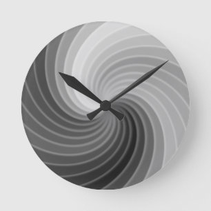 Utrymme Silver twirl Rund Klocka