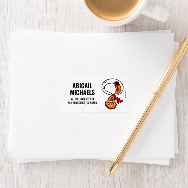 UTRYMME | Snoopy Astronaut Adressetikett (Insitu)