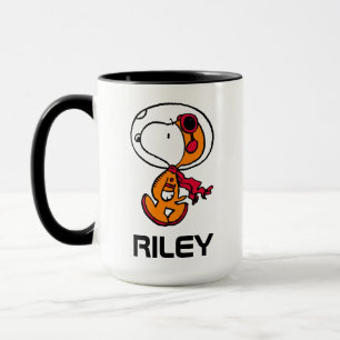 UTRYMME Snoopy Astronaut Lägg till ditt namn Mugg