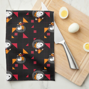 UTRYMME Snoopy Space Kostym Black Mönster Kökshandduk