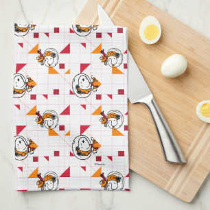 UTRYMME Snoopy Space Kostym White Mönster Kökshandduk
