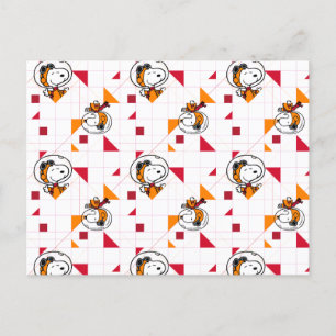UTRYMME Snoopy Space Kostym White Mönster Vykort