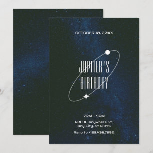 Utrymme Starry Night Universe Birthday Inbjudningar