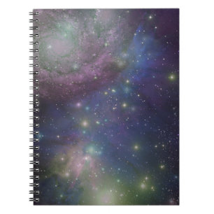 Utrymme, stjärnor, galaxer och nebulas anteckningsbok