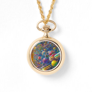 Utrymme Tävling guld halsband med nummer