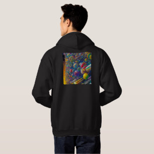 Utrymme Tävling manar, svart soja bakåt Hoodie