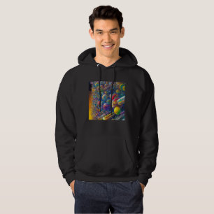 Utrymme Tävling manar, svart svamptröja Hoodie