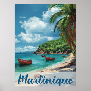 Utrymme till Paradise: Martinique Vintage Vacation Poster