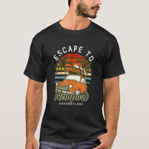 Utrymme vid Newport Beach Rhode island Ocean Ri Su T Shirt