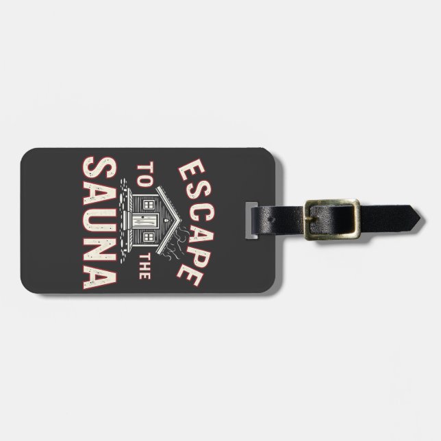 Utrymme vid Sauna Funny Spa Day Sauna Älskare Bagagebricka (Horisontell Framsida)