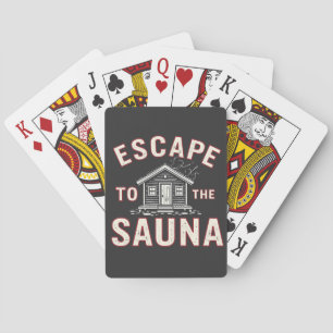 Utrymme vid Sauna Funny Spa Day Sauna Älskare Casinokort