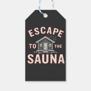 Utrymme vid Sauna Funny Spa Day Sauna Älskare Presentetikett