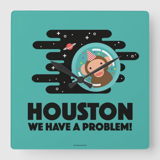 Utrymmeapa Fyrkantig Klocka (Framsida)