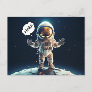 Utrymmeastronaut vykort