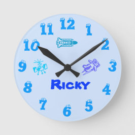 Utrymmeblåttväggen tar tid på rund klocka