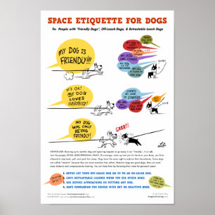 Utrymmeetikett för hundar poster - 22 x 32",