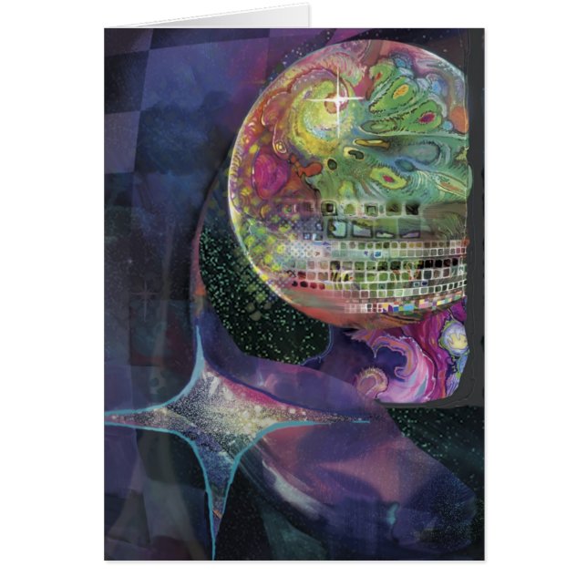 Utrymmeglitter***, Hälsningskort (Framsidan)