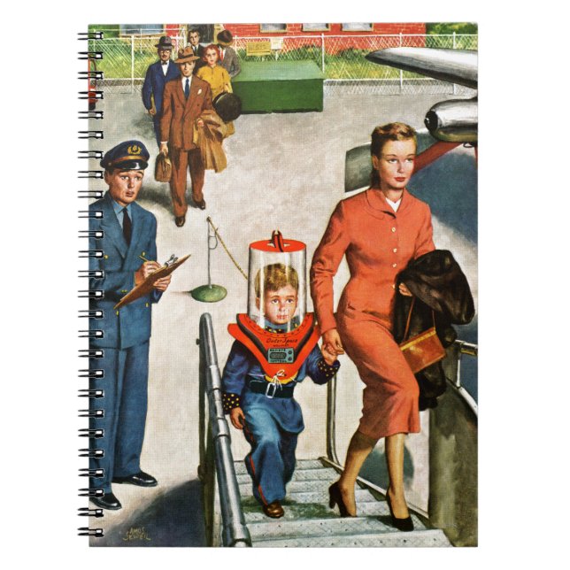 Utrymmehandelsresande Anteckningsbok Med Spiral (Framsidan)