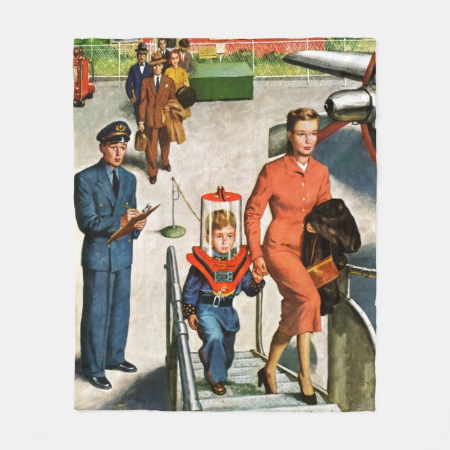 Utrymmehandelsresande Fleecefilt (Framsidan)