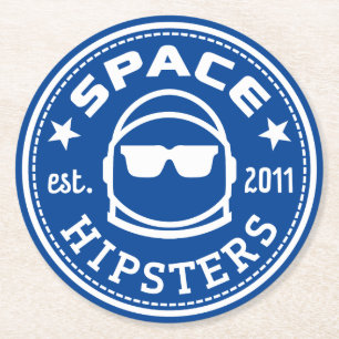 UtrymmeHipsters kvadrerar underlägg (6 packe) Papper Rund