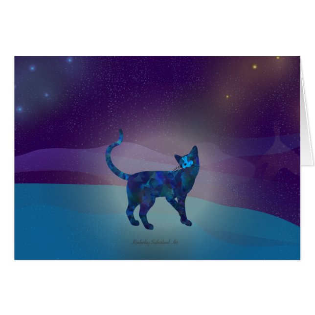 Utrymmekatt 1 hälsningskort (Framsidan Horizontal)