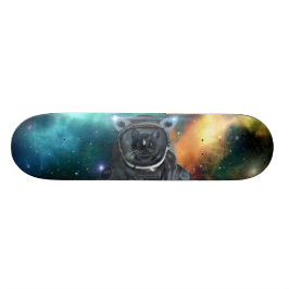 Utrymmekatt - färgnebulaen - mini skateboard bräda 18,5 cm
