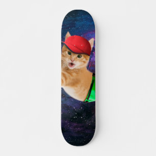 Utrymmekatt med lock och barnförpackning mini skateboard bräda 18,5 cm