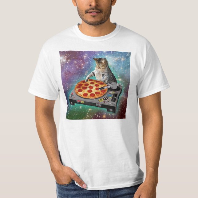 UtrymmekattDJs Pizza T-shirt (Framsida)