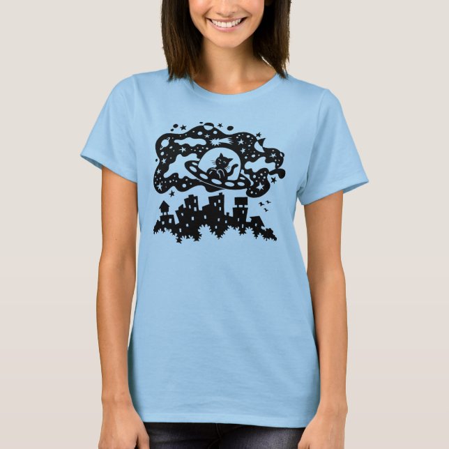 Utrymmekattskjorta T Shirt (Framsida)
