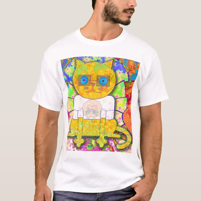 Utrymmekattunge! Tee Shirt (Framsida)