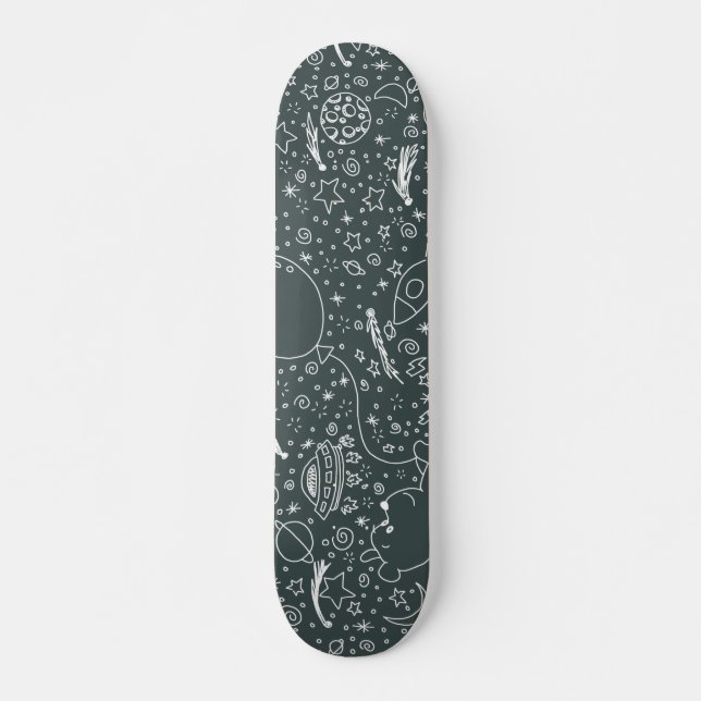 Utrymmeklotter Mini Skateboard Bräda 18,5 Cm (Framsida)