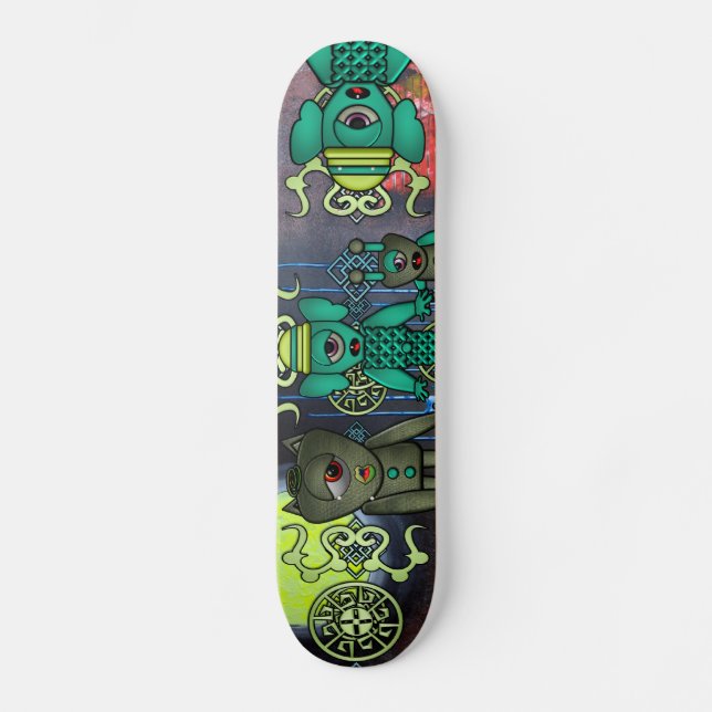 UtrymmemonsterSkateboard Mini Skateboard Bräda 18,7 Cm (Framsida)