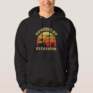 Utrymmen som drivs av grävmaskiner på byggarbetspl hoodie