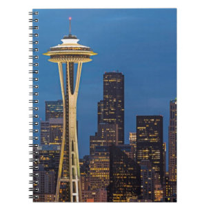 Utrymmenålen och den i stadens centrum Seattle Anteckningsbok