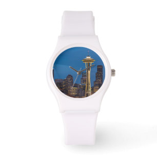 Utrymmenålen och den i stadens centrum Seattle Armbandsur