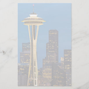 Utrymmenålen och den i stadens centrum Seattle Brevpapper
