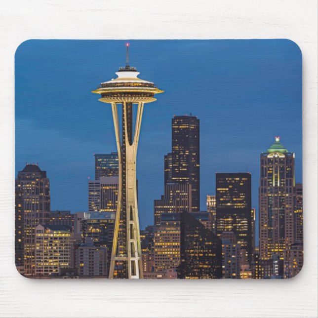 Utrymmenålen och den i stadens centrum Seattle Musmatta (Framsidan)