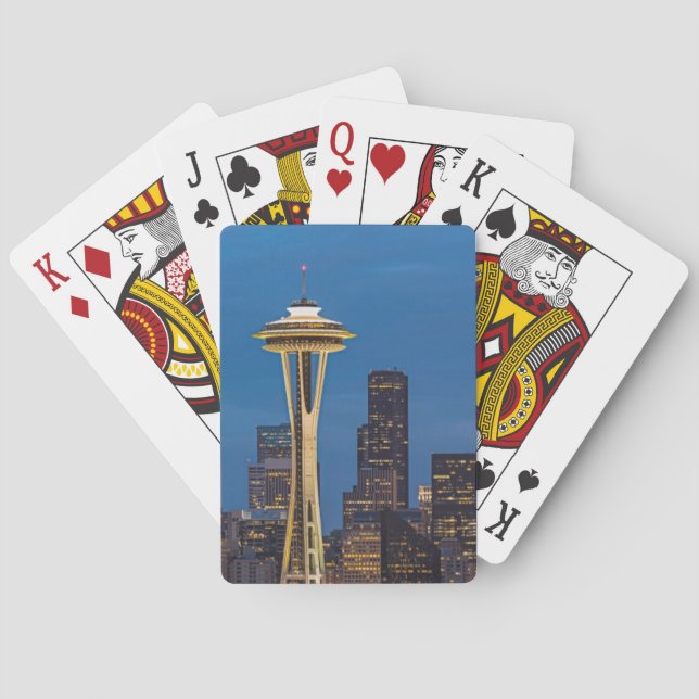 Utrymmenålen och den i stadens centrum Seattle Spel Kort (Baksidan)