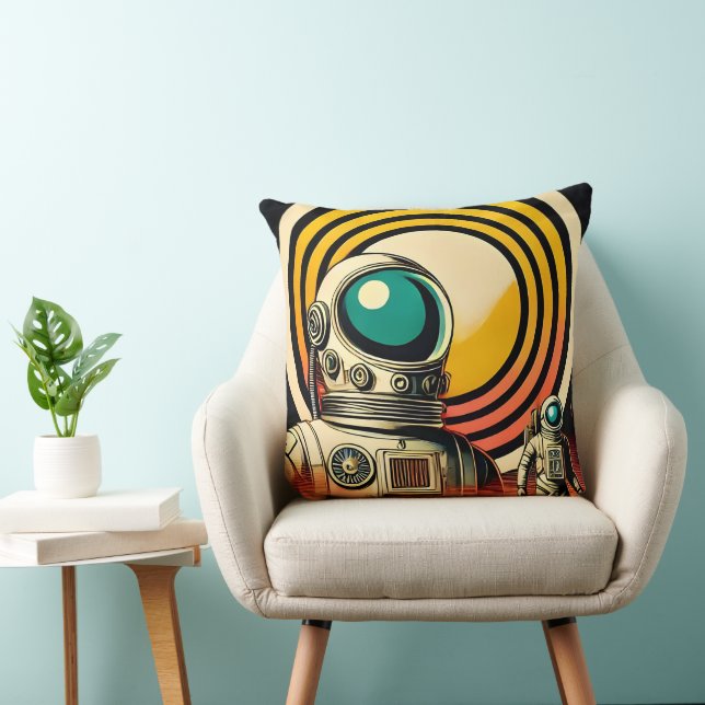 Utrymmesåldern Astronaut Landing Art Kudde (Stol)