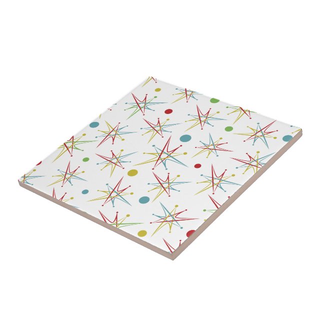 Utrymmesåldern atomretro Anpassningsbar Färg Kakelplatta (Sidan)