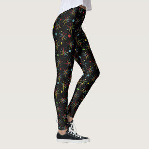 Utrymmesåldern atomretro Anpassningsbar Färg Leggings