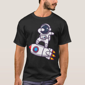 Utrymmesastronaut med raketer t shirt