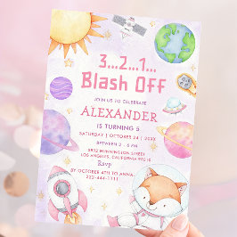 Utrymmesaut oavsett ålder, Födelsedagsfest Inbjudningar