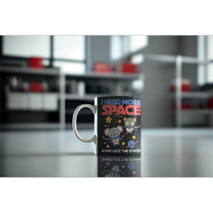 Utrymmesbehandlade gåvor av kawaii-djur kaffemugg
