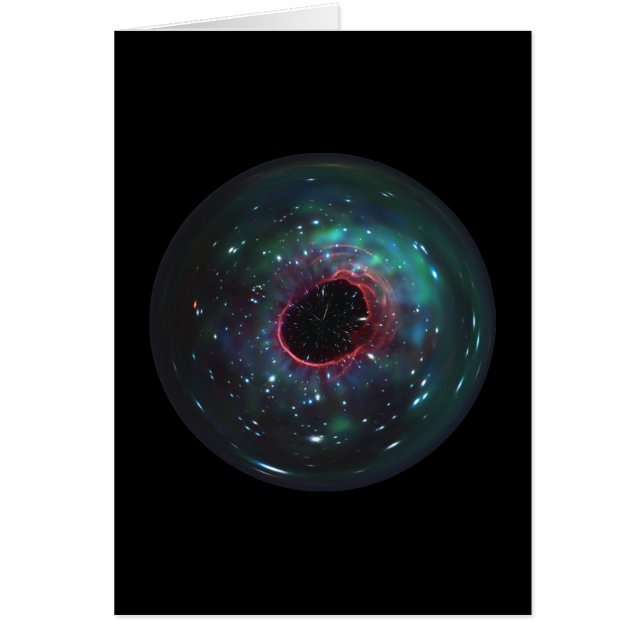 Utrymmesbubbelmarmor Hälsningskort (Framsidan)