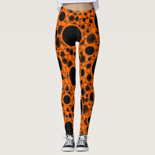 Utrymmesbubblor - Orange Leggings