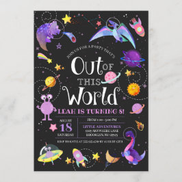 Utrymmesdinosaurie från denna världsgalaxens födel inbjudningar